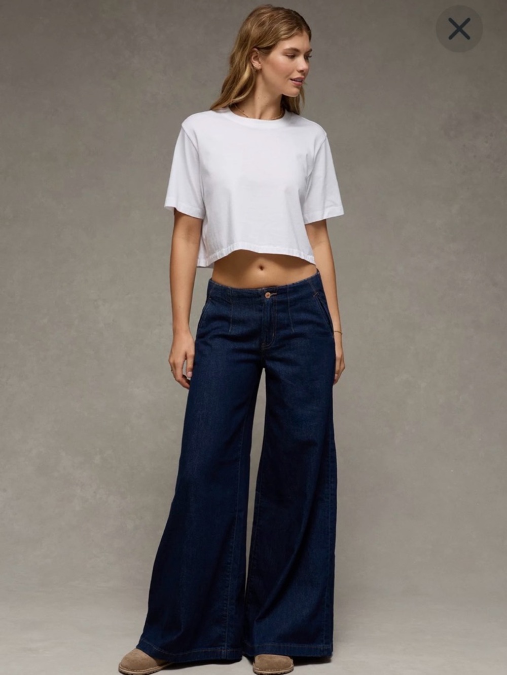 American Eagle Outfitters A Line Fit Wide Leg Jeans Size 26W